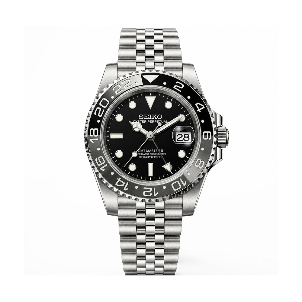 Seiko Mod GMT Bruce Wayne