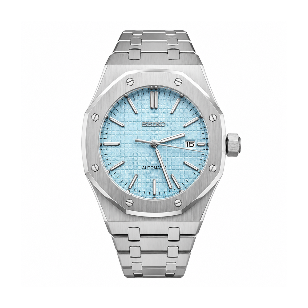Seiko Mod Royal Oak Ice Blue