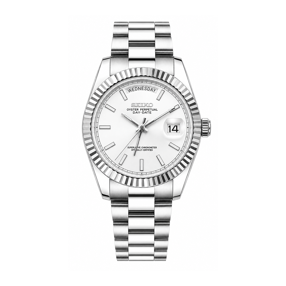 Seiko Mod Day-Date White