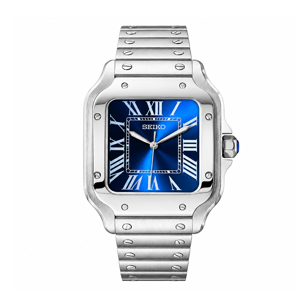 Seiko Mod Santos Sapphire Blue
