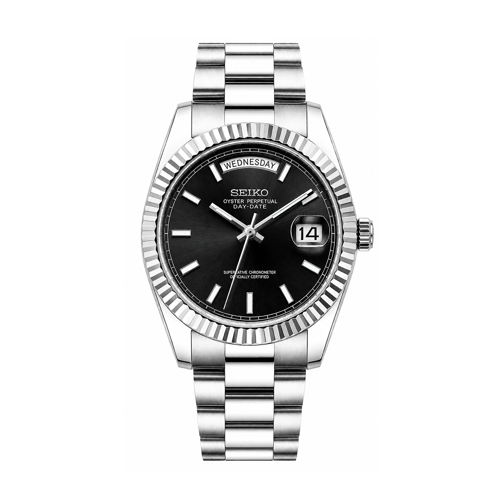 Seiko Mod Day-Date Black