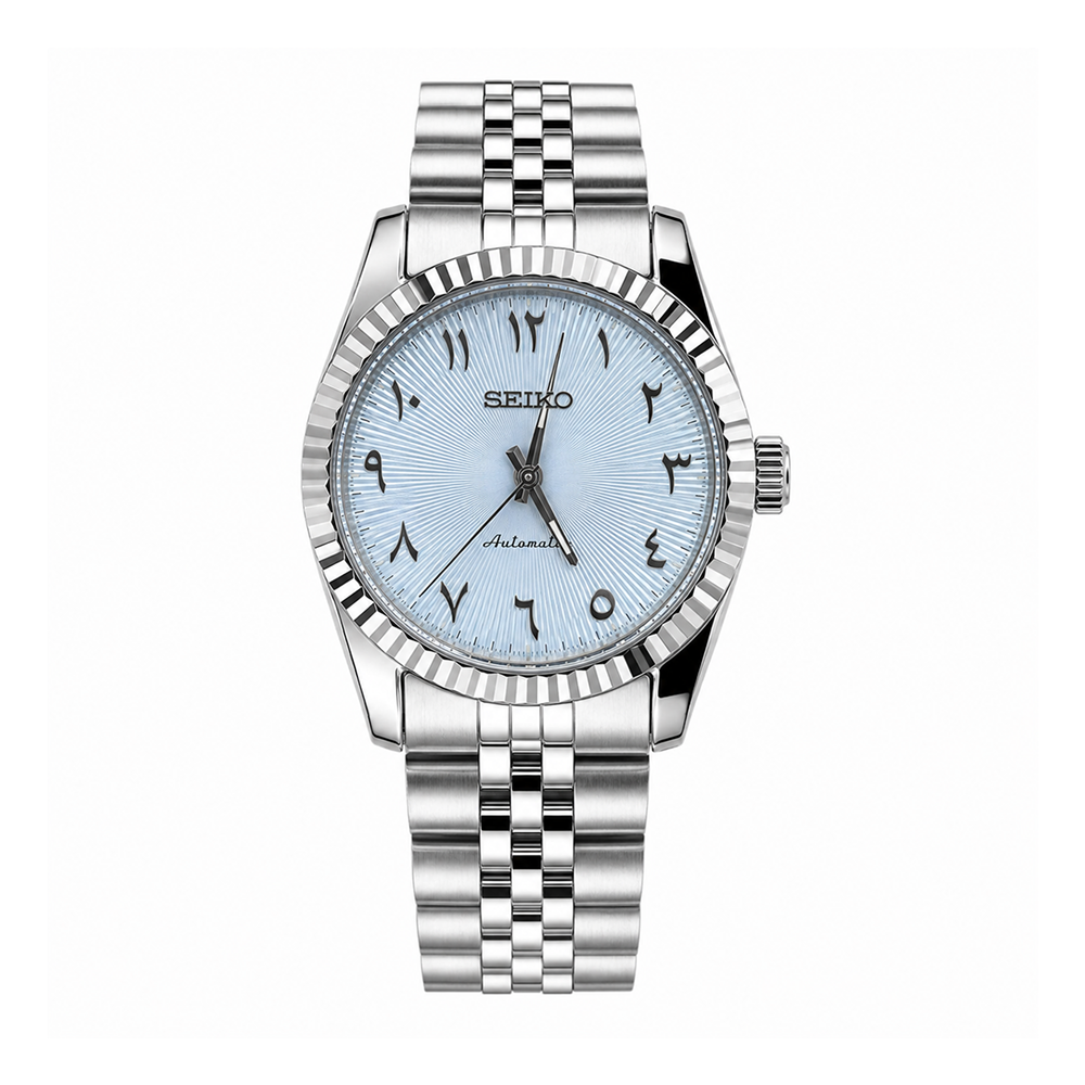 Seiko Mod Datejust Arabic Dial Sky Blue